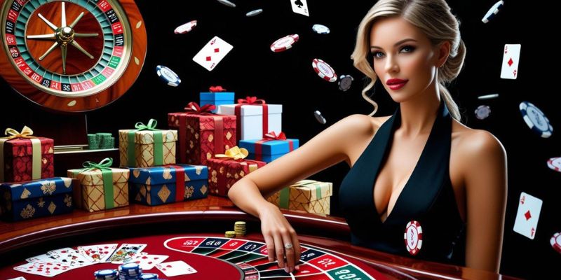 Nữ dealer xinh đẹp, tương tác trực tiếp với hội viên